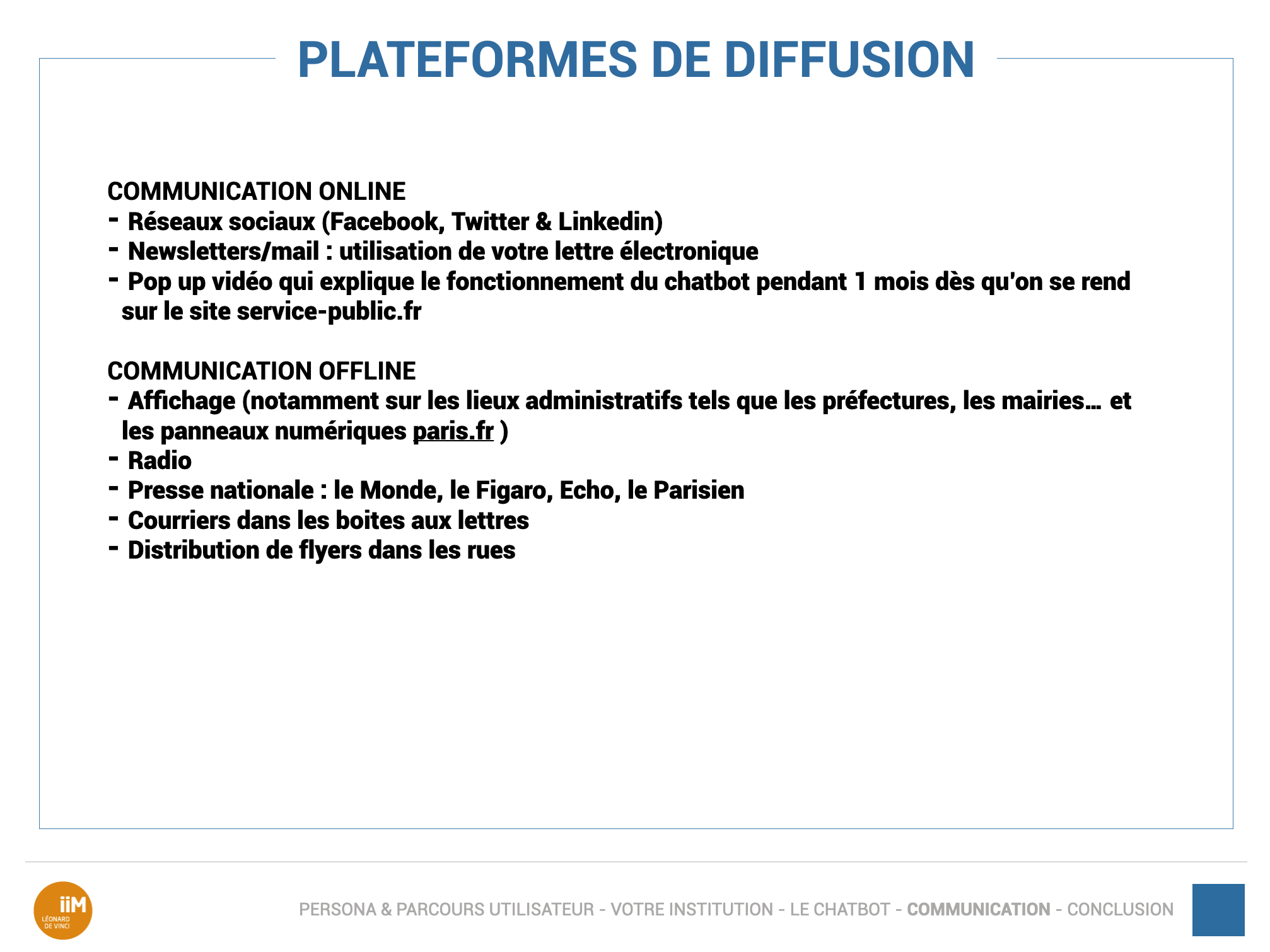 Slide 13 du PowerPoint Service Public